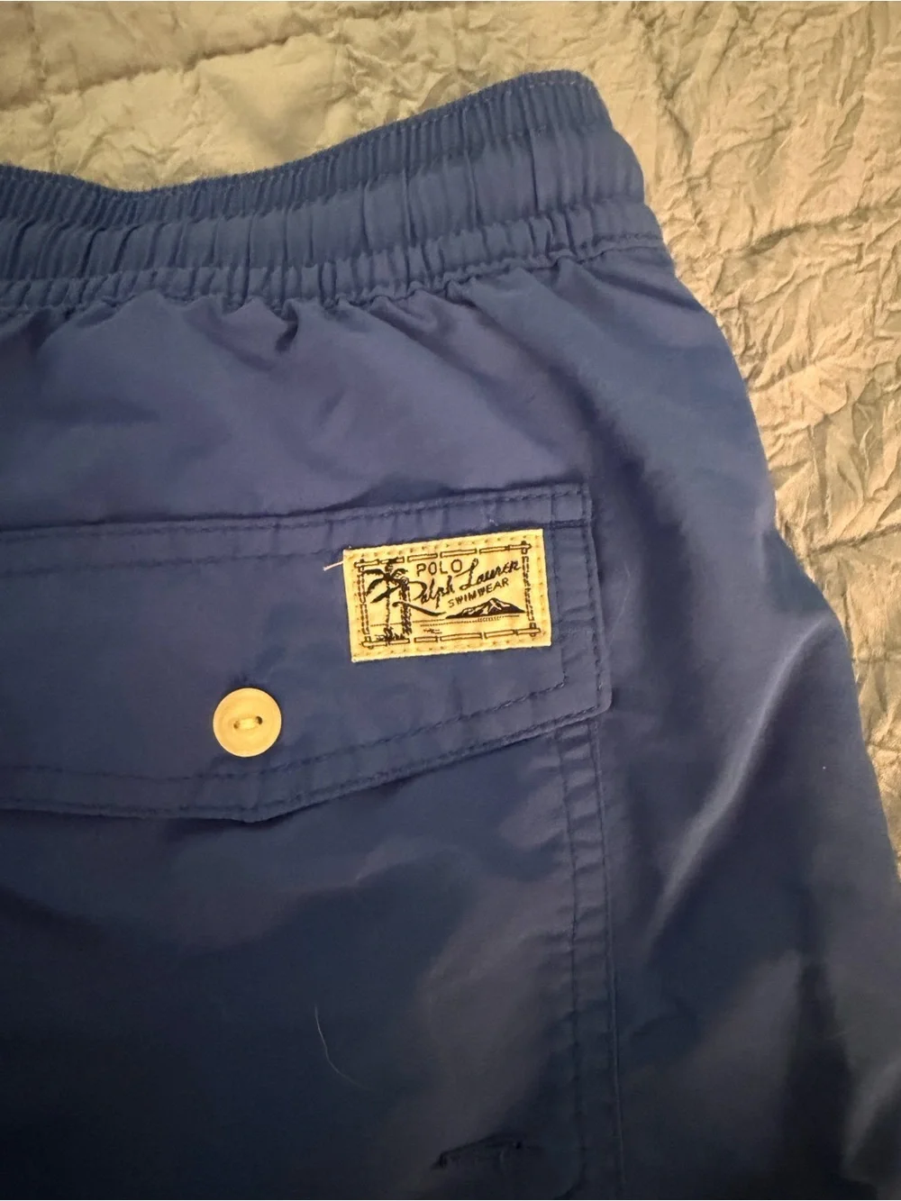 Polo Ralph Lauren Blue Swim Trunks with Yellow Pony Men’s XL